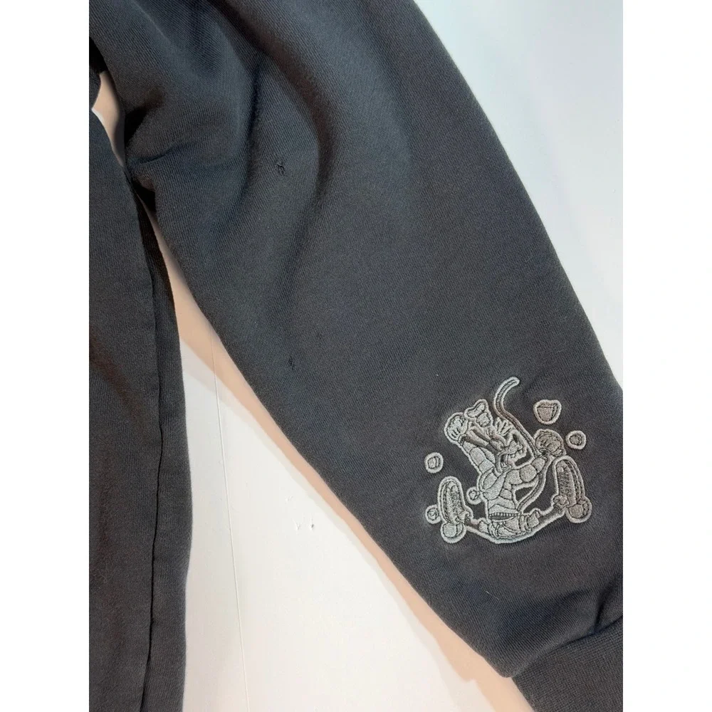 Adidas Disney Goofy Crewneck Sweatshirt Mens Medium Black Embroidered Pullover